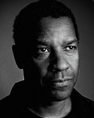 Portrait de Denzel Washington Noir et blanc